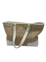 Coach tan and white Handbag