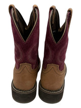 ARIAT 9 TAN AND PURPLE Boots
