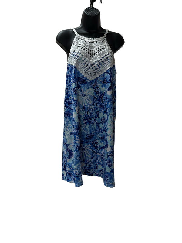 Lilly Pulitzer Size 10 blue and white Dress