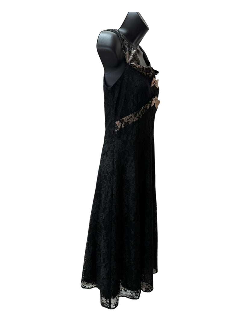 ODILLE Size 8 Black Dress