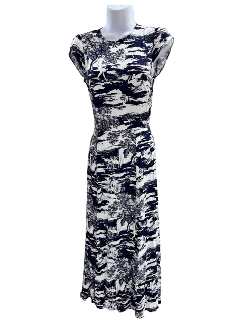 reformation Women Size S navy & white Dresses