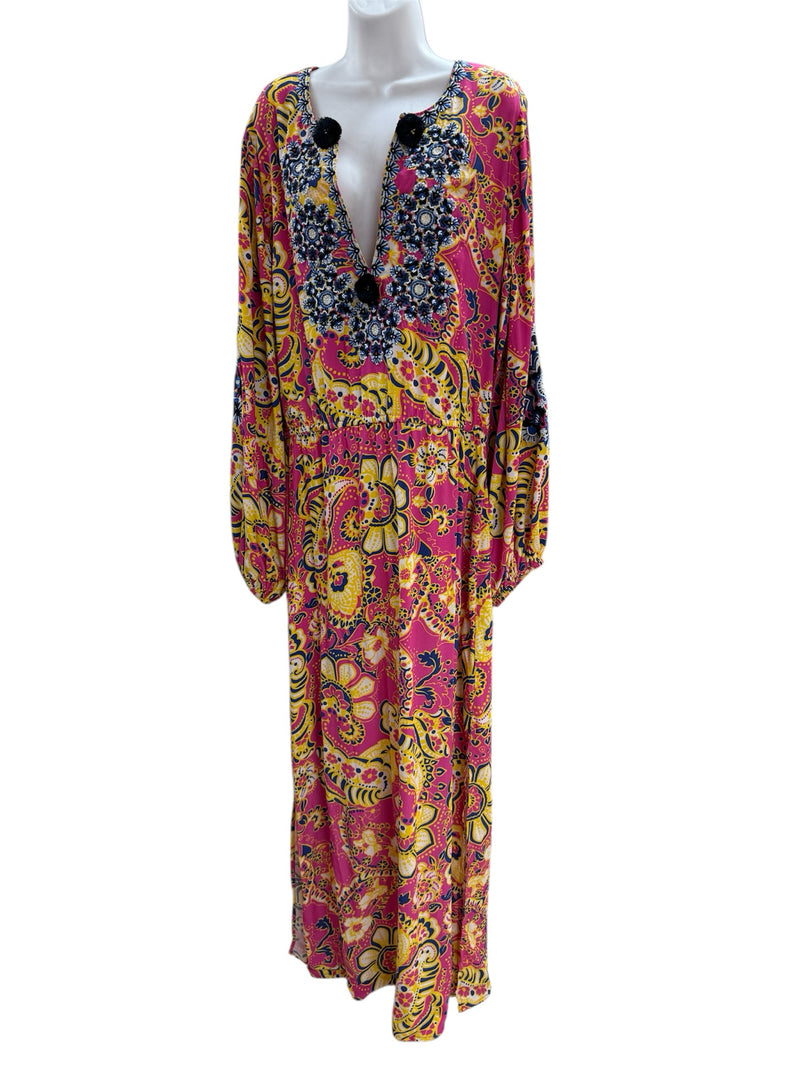 Figue Size L pink and yellow Dress