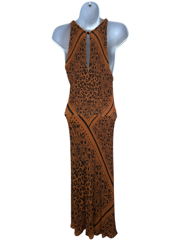 Farm Rio Size M BROWN AND BLACK Dress