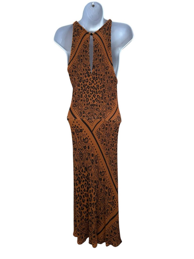 Farm Rio Size M BROWN AND BLACK Dress