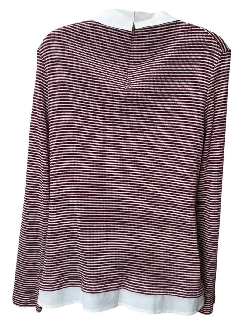TORY BURCH Size L Burgundy TOPS