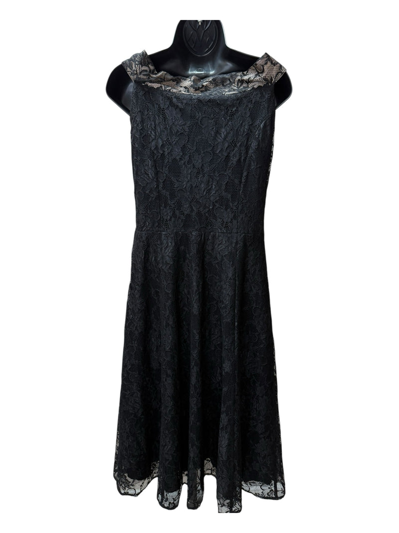 ODILLE Size 8 Black Dress