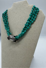 Kalibre turquoise and silver Necklace