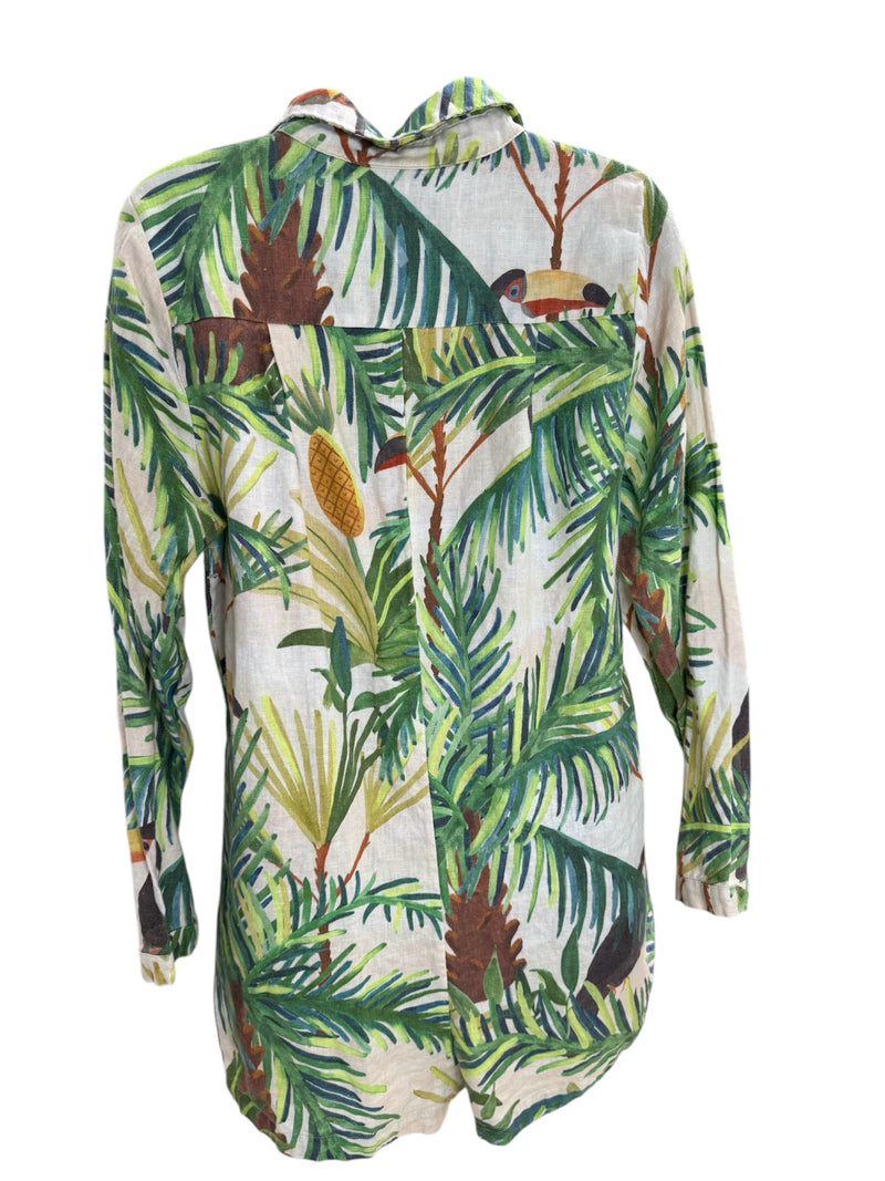 Farm Rio Size S green multi jumpsuit
