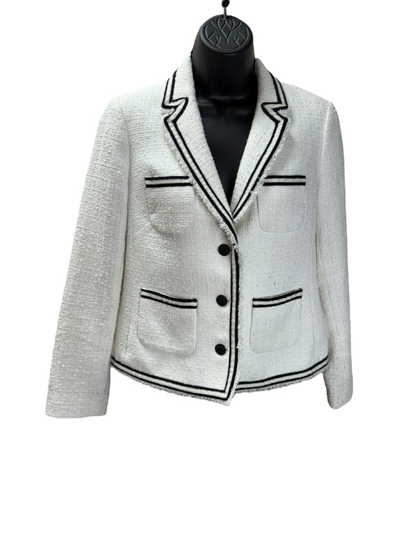 talbots Size 8P white and black Jacket