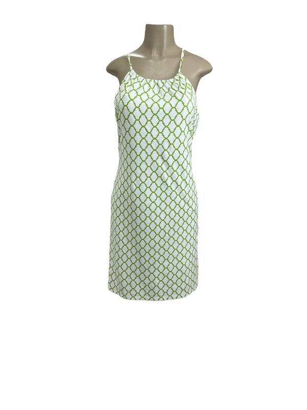 J MCLAUGHLIN Size M GREEN AND WHITE Dress