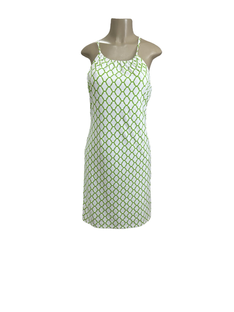 J MCLAUGHLIN Size M GREEN AND WHITE Dress