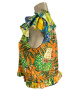 Farm Rio Size XS green and orange TOPS