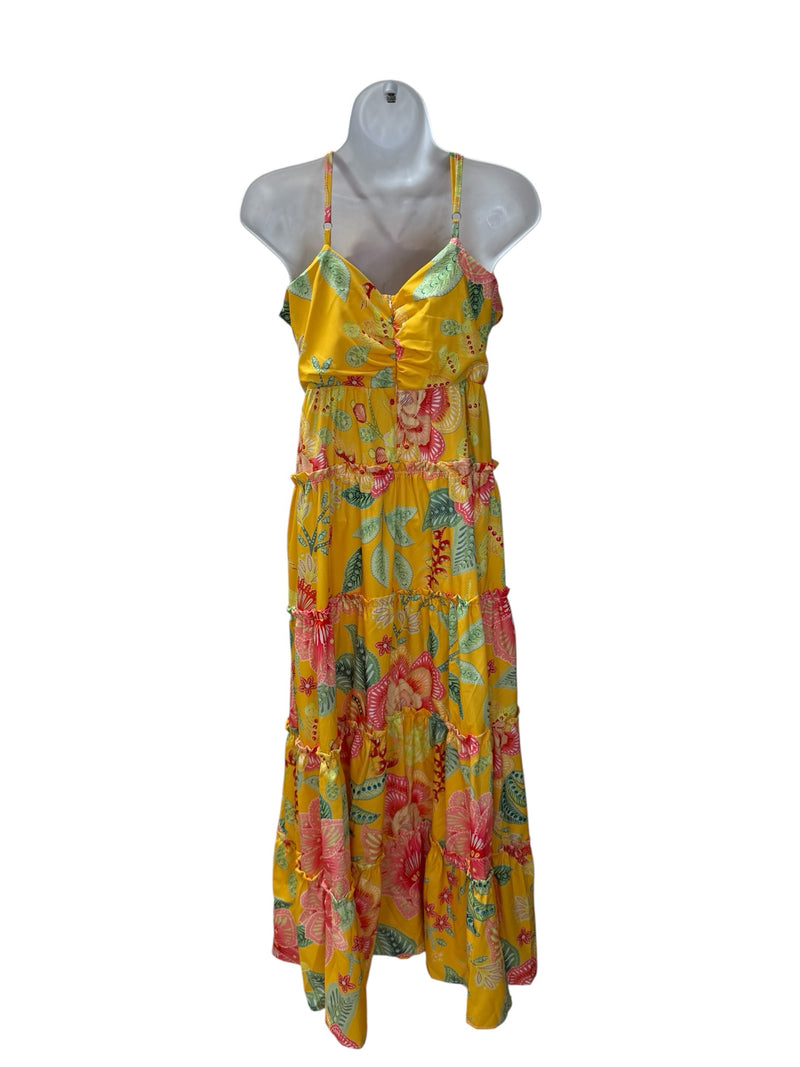 Size M yellow and pink Dress