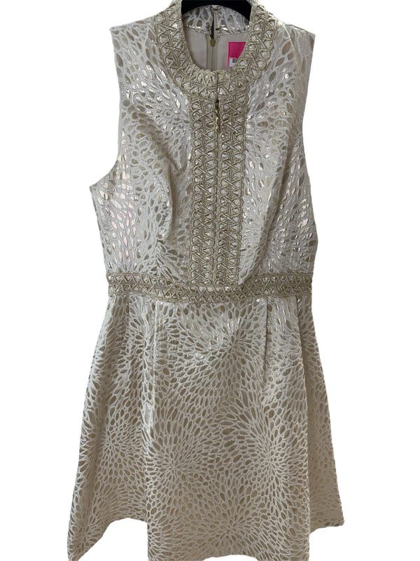 Lilly Pulitzer Size 4 Gold Dress