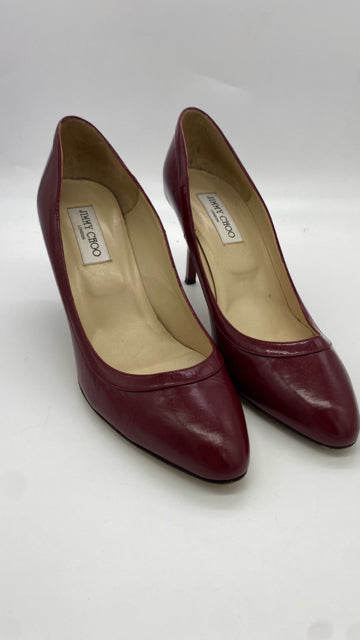 JIMMY CHOO 40.5 burgandy SHOES