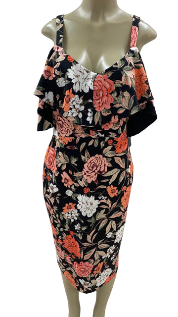 Size XL Rachel Roy black and coral Dress