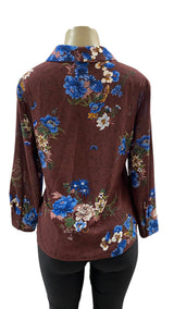 Size L ZARA Burgundy Floral TOPS