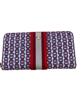 TORY BURCH red/navy/cream wallet