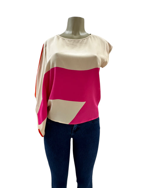 Size S TRINA TURK pink and cream TOPS