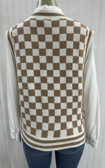 ABOUND Size M tan and white TOPS