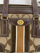 Coach brown and tan multi handbags