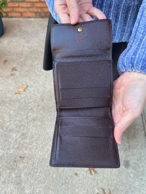 LOUIS VUITTON tan and brown wallet
